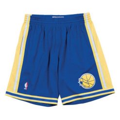 Krótki Golden State Warriors nba. Niebieskie szorty męskie Mitchell & Ness, bez wzorów, sportowe. Za 389.00 zł.