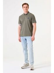 Garcia Koszulka polo w kolorze khaki rozmiar: L. Brązowe koszulki polo męskie Garcia, l, bez wzorów, z bawełny, bez ramiączek. Za 114.17 zł.