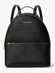 Michael Kors Skórzany plecak w kolorze czarnym - 24 x 30 x 13 cm rozmiar: onesize. Czarne plecaki damskie Michael Kors, bez wzorów, z materiału. Za 869.99 zł.