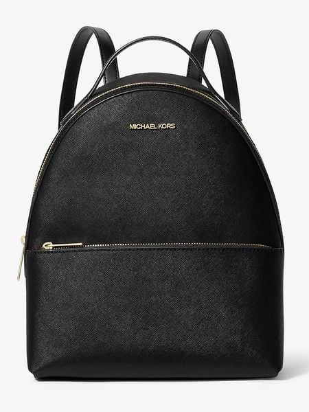 Michael Kors Skórzany plecak w kolorze czarnym - 24 x 30 x 13 cm rozmiar: onesize. Czarne plecaki damskie Michael Kors, bez wzorów, z materiału. Za 920.29 zł.
