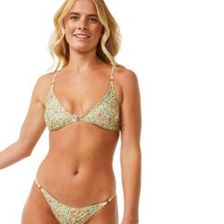 Dół od stroju kąpielowego Rip Curl Sea Of Dreams Cheeky. Zielone bikini damskie RIPCURL, bez wzorów. Za 119.99 zł.