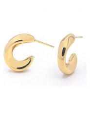 MOODE Kolczyki-półkreole "Leana" rozmiar: onesize. Żółte kolczyki damskie MOODE, ze stali. Za 52.99 zł.