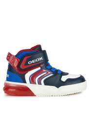 Geox Sneakersy J Grayjay Boy J369YD 0BU11 C0735 DD Granatowy. Niebieskie buty sportowe chłopięce Geox, ze skóry, bez zapięcia. Za 509.99 zł.
