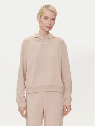 HUGO Bluza 50490594 Beżowy Regular Fit. Brązowe bluzy bez kaptura damskie Hugo, xs, z bawełny. Za 229.99 zł.