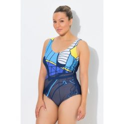 Damskie Kostium kąpielowy motyw żeglarski bez miękkich miseczek okrągły dekolt. Stroje jednoczęściowe damskie Ulla Popken, plus size, bez wzorów, plus size. Za 199.99 zł.