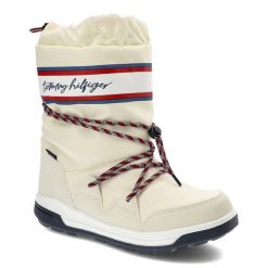 Białe Śniegowce Tommy Hilfiger Damskie Buty. Białe śniegowce damskie Tommy Hilfiger, ze skóry ekologicznej. Za 429.00 zł.