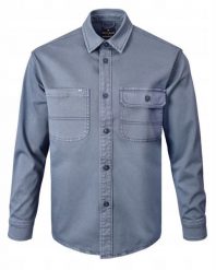 Lekka Kurtka o Kroju Koszuli Wierzchniej - Pako Jeans - Stalowa Niebieska. Niebieskie kurtki męskie Pako Jeans, na wiosnę, l, bez wzorów, z bawełny, bez kaptura. Za 239.00 zł.