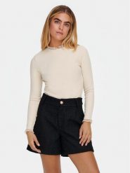 ONLY Bluzka Leslie 15277888 Beżowy Regular Fit. Brązowe bluzki damskie Only, xs, bez wzorów, z bawełny, bez ramiączek. Za 139.99 zł.