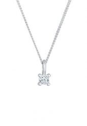 Elli DIAMONDS Damski wisiorek pasjans kwadratowy elegancki z diamentem (0,1 ct.) ze srebra próby 925 Sterling Silver Naszyjniki. Szare naszyjniki damskie Elli DIAMONDS, na co dzień, srebrne. Za 1,239.99 zł.