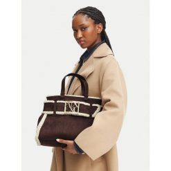 Torebka Armani Exchange. Brązowe torebki klasyczne damskie Armani Exchange, bez wzorów, bez dodatków. Za 754.99 zł.