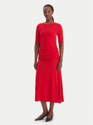 Tommy Hilfiger Sukienka koktajlowa Festive WW0WW47872 Czerwony Slim Fit. Czerwone sukienki damskie Tommy Hilfiger, l, bez wzorów, z wiskozy, wizytowe, bez kołnierzyka, bez ramiączek. Za 849.99 zł.