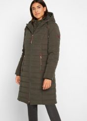 Płaszcz pikowany w optyce 2 w 1. Niebieskie płaszcze damskie bonprix, bez wzorów, ze skóry. Za 279.99 zł.