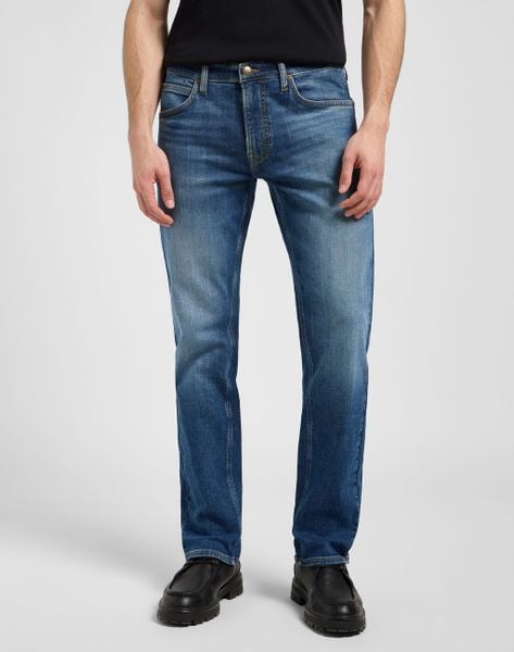 MESKIE SPODNIE JEANSOWE LEE DAREN ZIP FLY STAN 112370531. Spodnie materiałowe męskie Lee, bez wzorów, z jeansu. Za 219.99 zł.