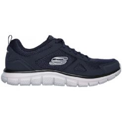 Buty męskie SKECHERS Track Scrolic. Niebieskie buty fitness męskie Skechers, na fitness i siłownię. Za 249.99 zł.