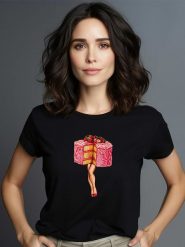 WOOOP Koszulka "Hot Cakes" w kolorze czarnym rozmiar: S. Czarne bluzki damskie Wooop, s, bez wzorów, z bawełny, bez kołnierzyka. Za 56.99 zł.