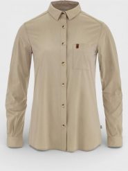 Koszulka Damska Fjallraven Övik Lite LS. Brązowe topy sportowe damskie Fjällräven, l, bez wzorów, z materiału, bez ramiączek. Za 449.00 zł.
