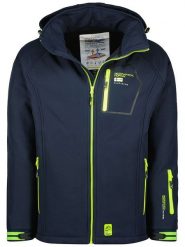 Geographical Norway Kurtka softshellowa "Riziere" w kolorze granatowym rozmiar: XXL. Niebieskie kurtki outdoor męskie Geographical Norway, xxl, bez wzorów, z materiału, bez kaptura. Za 206.91 zł.