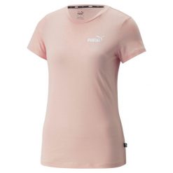 Koszulka fitens damska Puma ESS+ Embroidery Tee. Czerwone bluzki damskie Puma, l, bez kołnierzyka, bez ramiączek. Za 94.60 zł.