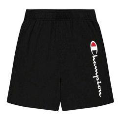 Spodenki Męskie 220304 KK001. Czarne szorty męskie CHAMPION, bez kołnierzyka. Za 188.99 zł.