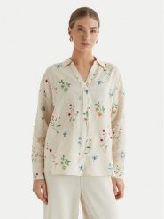 Vero Moda Koszula Josie 10315150 Beżowy Oversize. Brązowe koszule damskie Vero Moda, xs, bez wzorów, z wiskozy, bez kołnierzyka, bez ramiączek. Za 169.99 zł.