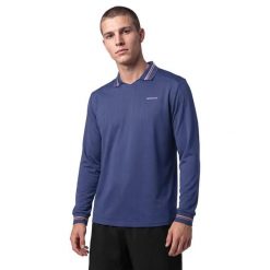Męska koszulka polo do gry w padla z długim rękawem Padel Siroko Hawk Blue. Niebieskie koszulki męskie z długim rękawem SIROKO, l, z materiału. Za 173.00 zł.