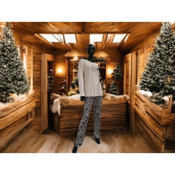 Piżama damska rozm. L P751282 Dark Beige. Brązowe piżamy damskie Massana Homewear, l, bez wzorów, z dzianiny, bez ramiączek. Za 314.00 zł.