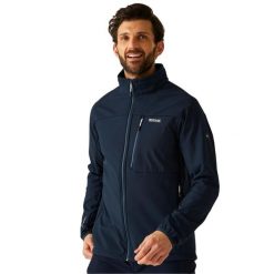 Męska Kurtka Soft Shell Mountdale. Niebieskie kurtki męskie Regatta, m, bez wzorów, z elastanu, bez kaptura. Za 349.99 zł.