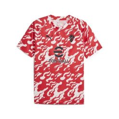Męska koszulka przedmeczowa AC Milan PUMA. Białe t-shirty sportowe męskie Puma, m, bez ramiączek, do piłki nożnej. Za 279.00 zł.