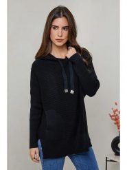 Soft Cashmere Sweter w kolorze czarnym rozmiar: 38/40. Czarne swetry klasyczne damskie Soft Cashmere, z kaszmiru, bez kołnierzyka. Za 118.56 zł.
