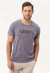 Fioletowy t-shirt T-MOL. Fioletowe t-shirty męskie Volcano, na lato, m, bez wzorów, z bawełny, bez kołnierzyka. Za 59.99 zł.