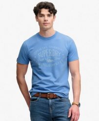 Superdry Lo-fi Dockside T-Shirt – 100% bawełna organiczna, relaxed fit. Niebieskie t-shirty męskie Superdry., l, bez wzorów, z bawełny, bez kołnierzyka. Za 198.35 zł.