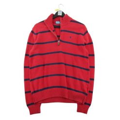 Polo Ralph Lauren męski sweter z półzamkiem trucker. Czerwone kardigany męskie Ralph Lauren, l, bez wzorów, klasyczne, bez kołnierzyka. Za 212.96 zł.