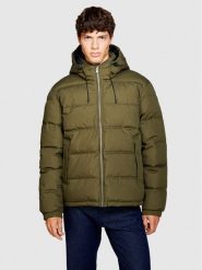Sisley Kurtka zimowa 23VFSN02J Zielony Regular Fit. Zielone kurtki męskie SISLEY, na zimę, m, bez wzorów, z bawełny, bez kaptura. Za 559.99 zł.
