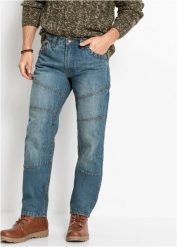 Dżinsy Regular Fit Straight ze stabilnego denimu. Niebieskie jeansy męskie bonprix. Za 119.99 zł.