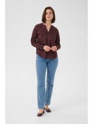 Kaffe Bluzka w kolorze czerwonym rozmiar: 44. Czerwone bluzki damskie Kaffe, bez wzorów, z wiskozy, bez kołnierzyka, bez ramiączek. Za 69.99 zł.