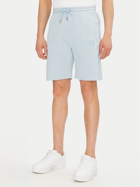 KARL LAGERFELD Szorty sportowe 705071 552951 Niebieski Regular Fit. Niebieskie szorty męskie Karl Lagerfeld, l, z bawełny. Za 839.99 zł.