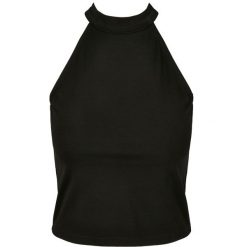 Bluzka Z Golfem Dla Pań I Panów. Białe bluzki damskie BUILD YOUR BRAND, l, bez wzorów, sportowe, bez kołnierzyka, bez ramiączek. Za 57.99 zł.
