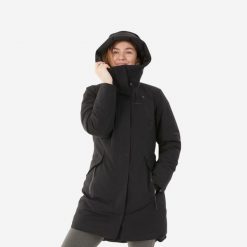 Parka turystyczna damska zimowa Quechua NH500 Warm -10°C wodoodporna. Czarne parki damskie QUECHUA, na zimę, m, bez wzorów. W wyprzedaży za 299.99 zł.