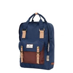 Plecak miejski Doughnut Macaroon Large Jungle Series - navy. Niebieskie plecaki damskie Doughnut, bez wzorów. Za 350.99 zł.