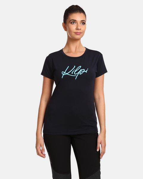 Damska koszulka funkcyjna Kilpi MOARE-W. Niebieskie t-shirty damskie Kilpi, bez wzorów, z poliesteru, bez kołnierzyka. Za 70.90 zł.