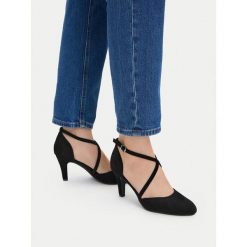Czółenka JENNY. Czarne czółenka damskie Jenny, bez wzorów, bez obcasa. Za 129.99 zł.