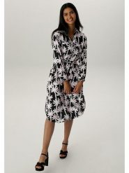 Aniston Sukienka w kolorze czarno-białym rozmiar: 38. Białe sukienki damskie Aniston, na co dzień, bez wzorów, z tkaniny, bez kołnierzyka, bez ramiączek, midi, proste. Za 56.93 zł.