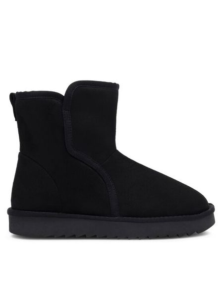 Lanetti Śniegowce MF1548-4 Czarny. Czarne buty zimowe męskie Lanetti, z materiału, bez zapięcia. Za 99.99 zł.