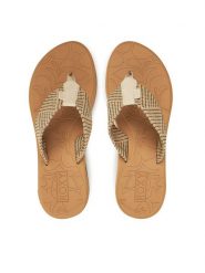 Roxy Japonki ARJL100899 Beżowy. Brązowe klapki damskie Roxy, bez wzorów, z materiału, bez obcasa. Za 139.99 zł.