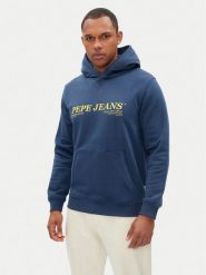 Pepe Jeans Bluza Dylan PM582755 Niebieski Regular Fit. Niebieskie bluzy bez kaptura męskie Pepe Jeans, l, z bawełny. Za 249.99 zł.