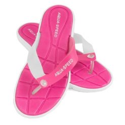 Japonki basenowe damskie Aqua Speed Bali. Czerwone klapki damskie Aqua-Speed, bez wzorów, bez obcasa. Za 36.99 zł.