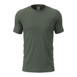 Klasyczna Koszulka Unisex Dla Dorosłych. Niebieskie t-shirty damskie Stedman, bez wzorów, bez kołnierzyka. Za 38.99 zł.