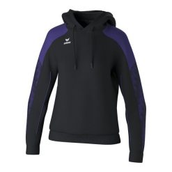 Bluza damska z kapturem Erima Evo Star. Czarne bluzy z kapturem damskie Erima, na zimę, z materiału. Za 242.00 zł.