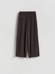 Wzorzyste spodnie - wielobarwny. Spodnie materiałowe damskie Reserved, bez wzorów, z dzianiny. Za 109.99 zł.