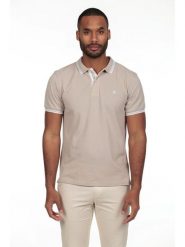 The Time of Bocha Koszulka polo w kolorze beżowym rozmiar: S. Brązowe koszulki polo męskie The Time of Bocha, s, bez wzorów, z bawełny, bez ramiączek. Za 104.99 zł.